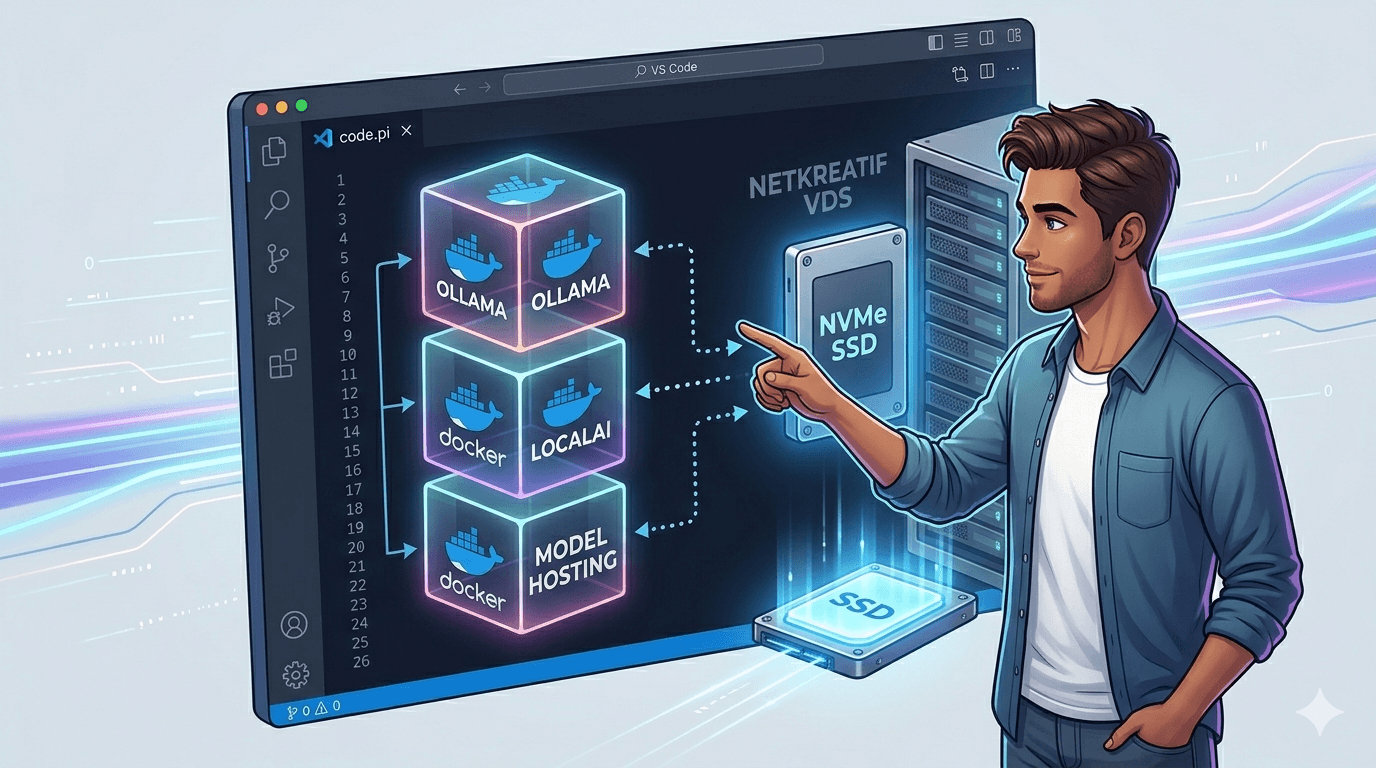 Kod yazmadan VDS üzerinde Docker ve Ollama ile yapay zeka host etme