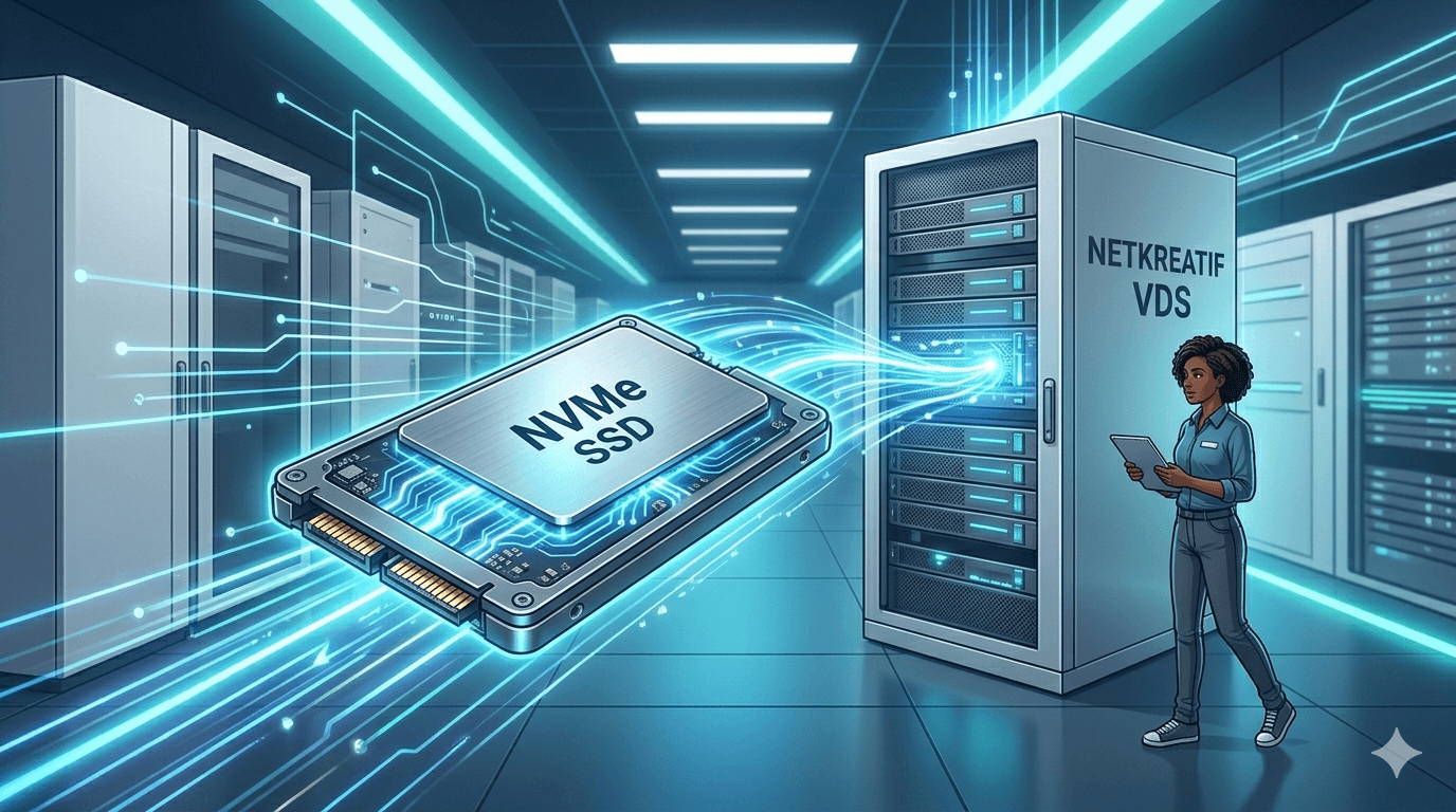 AI sunucu performansı için NVMe SSD ve Netkreatif VDS konfigürasyonu